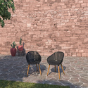 Elegant Resin Patio Chairs Set Weather-Resistant UV Protection Easy Assembly Thumbnail - 1
