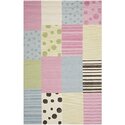 Blue/Pink Kids Rug 10'L x 8'W Wool/Viscose Large Rectangle Design - Safavieh Thumbnail - 1