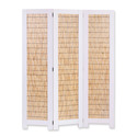 White Wicker Room Divider 3 Panel Handmade - ScreenGems Thumbnail - 1