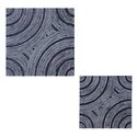 Lined square wall decor..17 x 17 x 1.5 - Set of 2 Thumbnail - 1