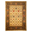 EORC Ivory Hand Knotted Wool Traditional Super Mahal Rug, 8' x 10' Thumbnail - 1
