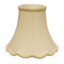 Slant Scallop Bell Softback Lampshade with Washer Fitter, Egg Thumbnail - 1