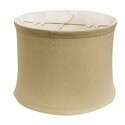 Drum No Hug with 1" Trim Softback Lampshade with Washer Fitter, Dune Thumbnail - 1