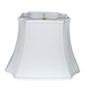 Slant Inverted Cut Corner Rectangle Softback Lampshade with Washer Fitter, Snow Thumbnail - 1