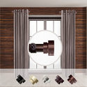 Side Mount Curtain Rod Set - Mahogany Finish, 12 - 20 inch, 2 Pk. - Rod Desyne Thumbnail - 1