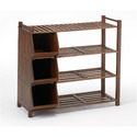 Northbeam Acacia Wood 4-Tier Outdoor Shoe Rack - Storage Cubby Thumbnail - 1