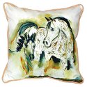 Mare & Colt Small Indoor/Outdoor Pillow 12x12 Thumbnail - 1
