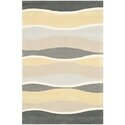 Grey/Gold Wool/Viscose Pile Rug 3'L x 2'W Contemporary Grey Accent Wall Rug - Safavieh Thumbnail - 1
