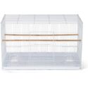 Prevue Pet Products Flight Bird Cage - White Stackable Bird Cage for Parakeets & Finches Thumbnail - 1