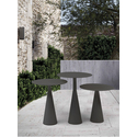 Whiteline Modern Living Ireland Indoor/Outdoor Small Side Table, Grey Aluminum with Powder-Coated Finish Thumbnail - 1