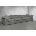 Gray Contemporary Modular Sofa Sectional Couch Thumbnail - 1