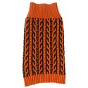 Harmonious Dual Color Weaved Heavy Cable Knitted Fashion Designer Dog Sweater Thumbnail - 1