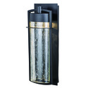 Vaxcel Logan 1 Light LED Bronze Cylinder Outdoor Wall Lantern Clear Glass Thumbnail - 1