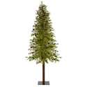 9Ft Artificial Christmas Tree with Lights & Pine Cones - Slim Alpine Holiday Decor Thumbnail - 1