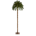 Nearly Natural 7ft. Christmas Palm Artificial Tree with 300 White Warm LED Lights Thumbnail - 1