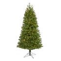 Nearly Natural 6.5ft. Vancouver Spruce Artificial Christmas Tree with 250 Warm White Lights and 803 Bendable Branches - Thumbnail 1
