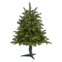 Nearly Natural 3ft. South Carolina Spruce Artificial Christmas Tree with 100 White Warm Light and 458 Bendable Branches - Thumbnail 1