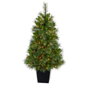 50in Artificial Christmas Tree with Pine Cones & Clear Lights Thumbnail - 1