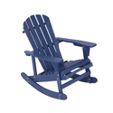 MOOOTTO Adirondack Rocking Chair Solid Wood Outdoor Furniture for Patio, Backyard, Garden Thumbnail - 1