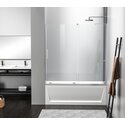 Elegant Kitchen and Bath Frameless tub door 60 x 60 Polished Chrome Thumbnail - 1