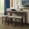 Picket House Bar Table Set with USB Ports - Modern Home Workspace Thumbnail - 1
