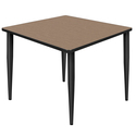 Regency Kahlo 36 in. Square Breakroom Table- Noble Oak Top, Black Tapered Legs Thumbnail - 1