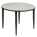Regency Kahlo 48 in. Round Breakroom Table- Maple Top, Black Tapered Legs Thumbnail - 1