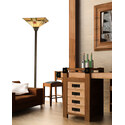 Arrowhead Mission Tiffany Style Torchiere Lamp Table Light - Dale Tiffany Lamps Thumbnail - 1