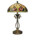 Table Lamp Handcrafted Art Glass Tiffany Style Tabletop Luminous Leilani Design - Dale Tiffany Lamps Thumbnail - 1