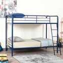 Woodpeckers Furniture And Mattress Twin Over Twin Metal Bunk Bed (Blue) Thumbnail - 1