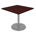 Regency Via 42" Square Platter Base Table- Mahogany/Grey Thumbnail - 1