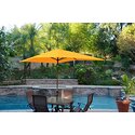 Large Modern Patio Umbrella with Crank Tilt & Champagne Aluminum Pole Thumbnail - 1