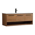 Elegant Decor 48 inch single bathroom vanity in walnut brown Thumbnail - 1