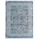 Rugsotic Carpets Machine Woven Crossweave Polyester 4'x5'11'' Area Rug Oriental Gray Blue OJM00087 Thumbnail - 1
