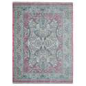 Rugsotic Carpets Machine Woven Crossweave Polyester 3'11''x5'10'' Area Rug Oriental Multicolor OJM00098 Thumbnail - 1