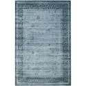 Vintage Light Blue/Dark Blue Medium Rectangle Rug Thumbnail - 1