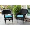 All-Weather Resin Wicker Lounge Chair with 3.5 Inch Cushion - Set of 2 Thumbnail - 1