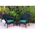 All-Weather Resin Wicker Chair And End Table Set, Steel Frame, 3.5 Cushions Thumbnail - 1
