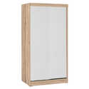 Better Home Products Modern Wood Double Sliding Door Wardrobe Thumbnail - 1