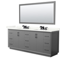 Dark Gray Bathroom Vanity Set with Quartz Countertop & Undermount Sink Thumbnail - 1