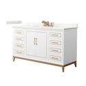 White Bathroom Vanity 60 Inch Wyndham Collection Thumbnail - 1