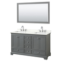 Dark Gray Bathroom Vanity with Giotto Quartz Countertop & Chrome Trim Thumbnail - 1