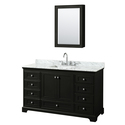 Dark Espresso Bathroom Vanity Cabinet w/White Carrara Marble & Undermount Sink Thumbnail - 1