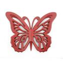 Wooden Butterfly Wall Decor Red Finish 18.5x4.25in - Teton Home Thumbnail - 1