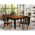 Rectangular Wood Dinette Table & Kitchen Chairs Set 5 Piece Thumbnail - 1