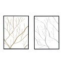 Luxen Home Gold & Silver Tree Wall Decor - Elegant Branch Panels (Set of 2) Thumbnail - 1
