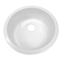 Whitehaus Elementhaus Fireclay Circular Drop In/Undermount Sink with 3 ?" Rear Center Drain Thumbnail - 1