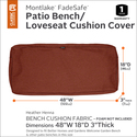 Heavy Duty Patio Cushion Slip Cover - 3 Thick Outdoor Settee Thumbnail - 1