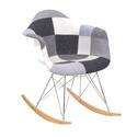 Rocking Chair - Fabric Accent Chair, Modern Rocker, Comfortable Seating, Home Decor, Living Room & Nursery Thumbnail - 1