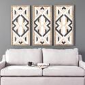 Decorative Wooden Wall Panel Set - Eclectic Tribal Style - SEI Thumbnail - 1